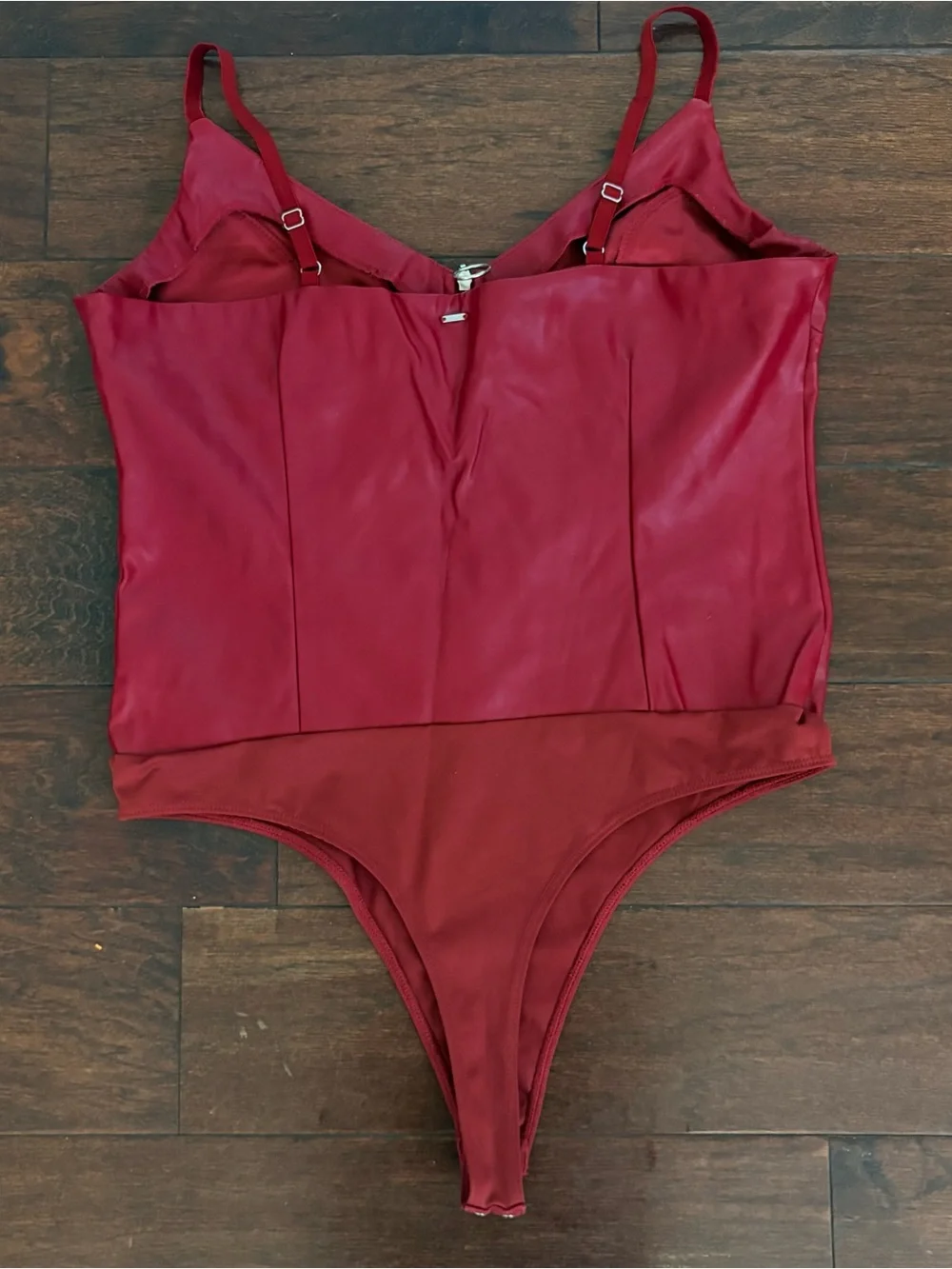 Guess Red Ladies One-Piece Bodysuit with Front Zip